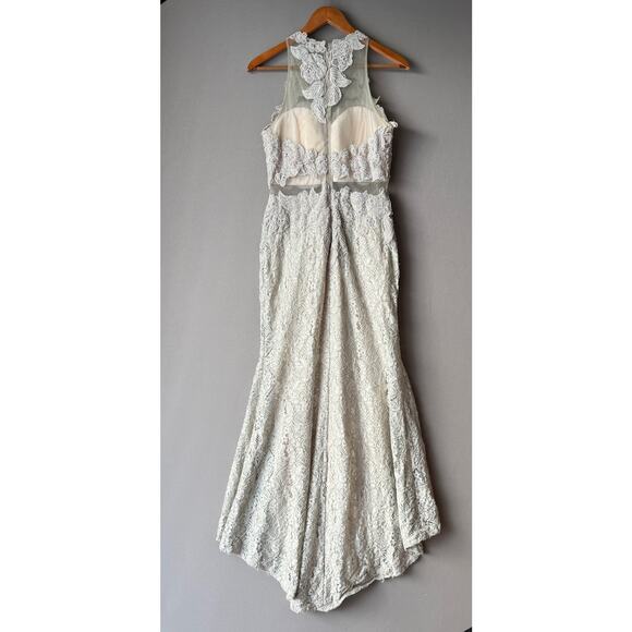 Aspeed sz L toupe gray formal‎ lace gown - Picture 6 of 9